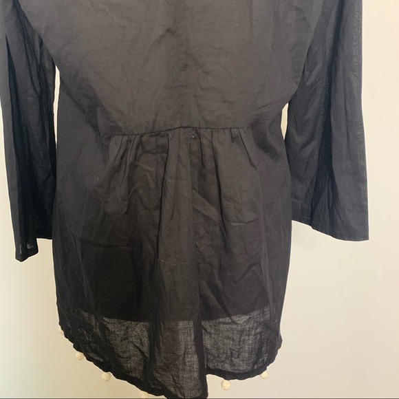 Umgee Embroidered black peplum top - Picture 8 of 15